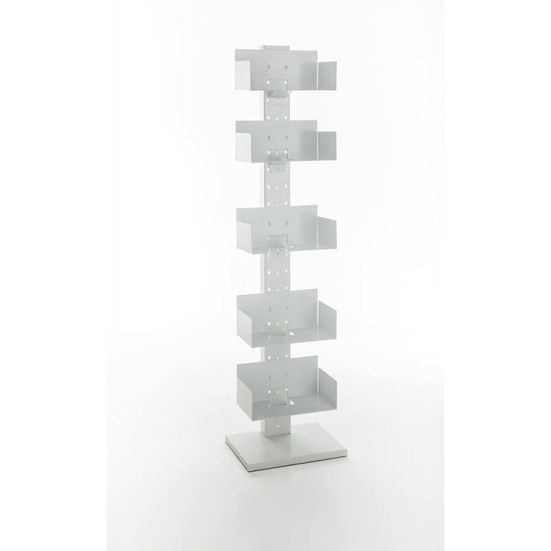 Totem White Metal Bookcase