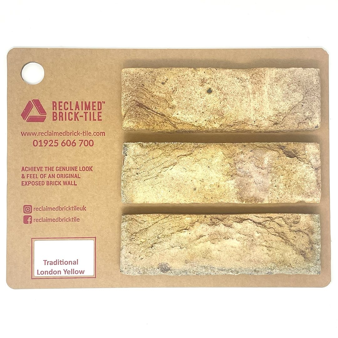 Sample Brick Slips – Traditional London Yellow – Reclaimed Brick Tiles