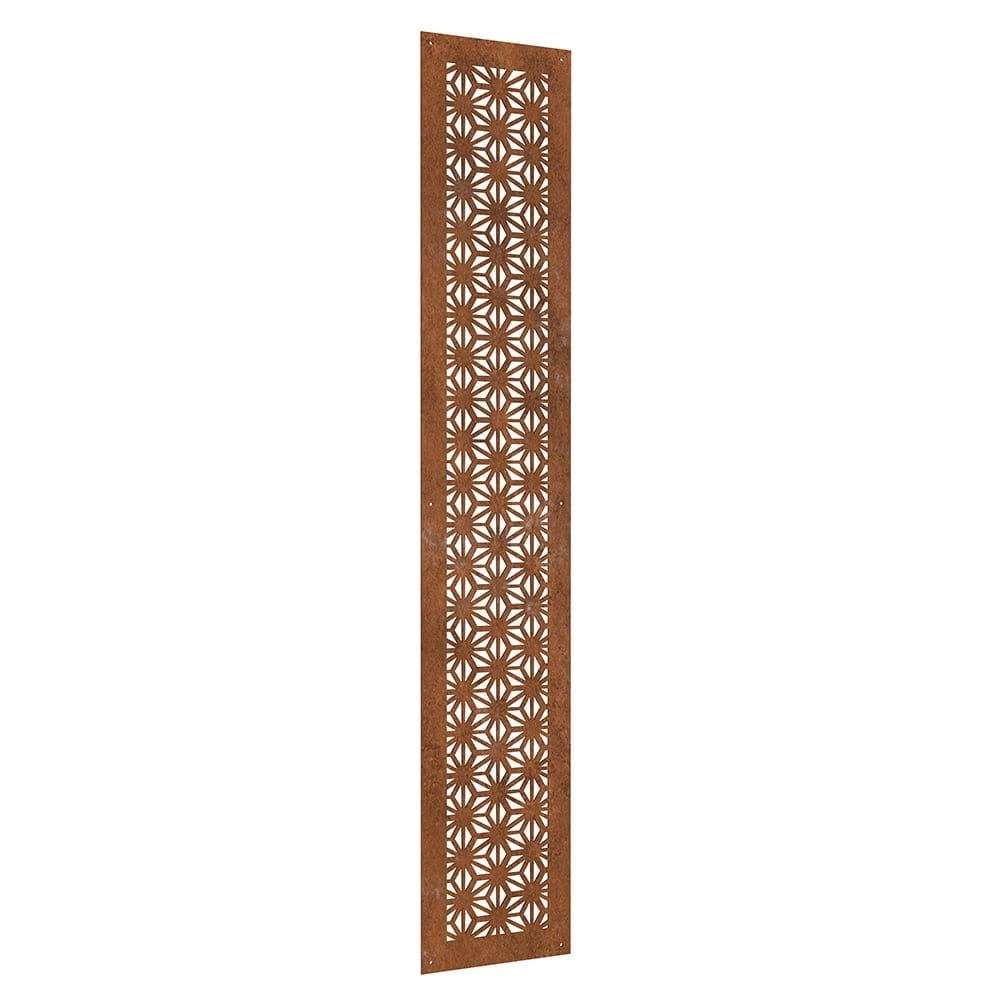 Corten Steel Trellis – Asanoha Trellis Panel – 312mm x 1780mm – Garden Arches, Trellises, Arbors & Pergolas – Stark & Greensmith