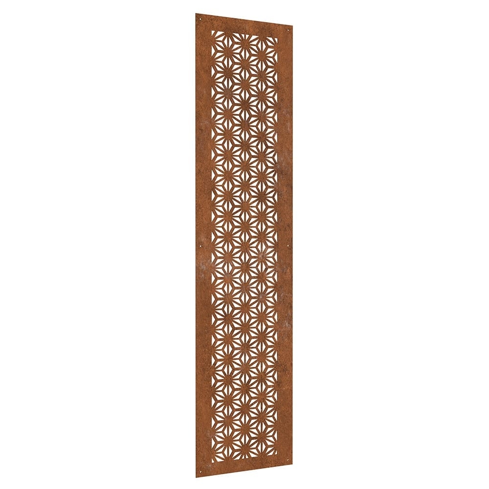 Asanoha Corten Steel Trellis Panel – 413mm x 1780mm – Garden Arches, Trellises, Arbors & Pergolas – Stark & Greensmith