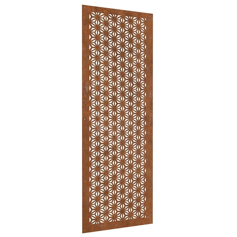 Asanoha Corten Steel Trellis Panel – 620mm x 1780mm – Garden Arches, Trellises, Arbors & Pergolas – Stark & Greensmith