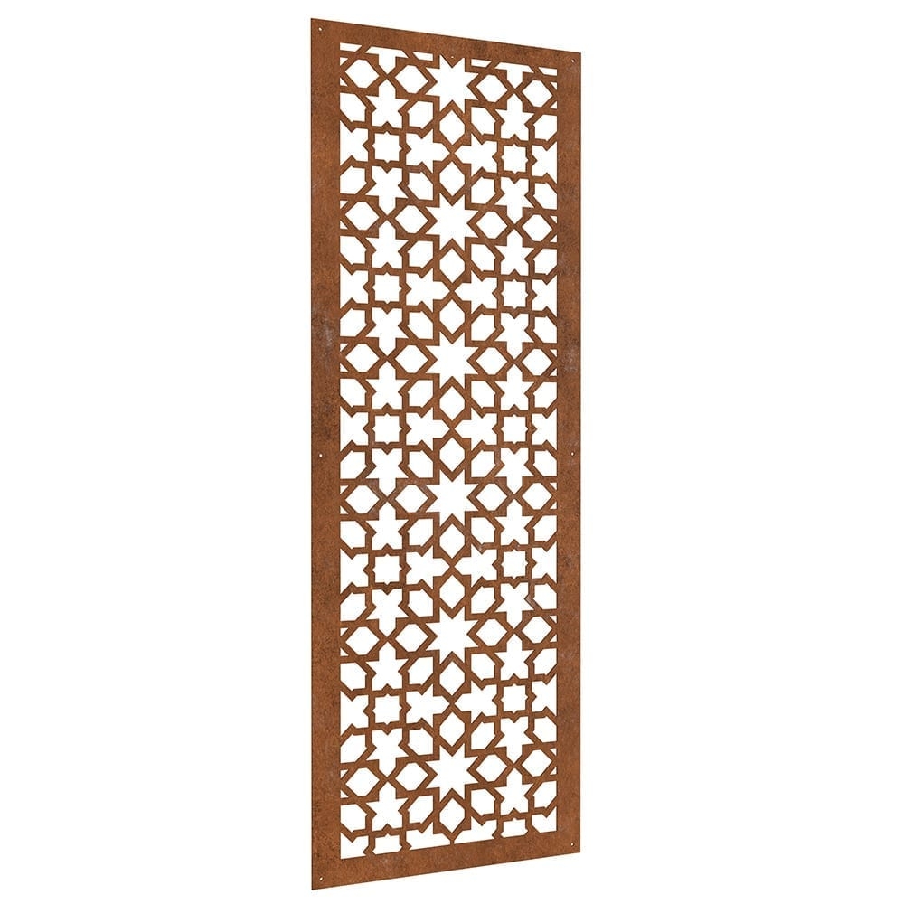 Marrakech Corten Steel Trellis Panel – 620mm x 1780mm – Garden Arches, Trellises, Arbors & Pergolas – Stark & Greensmith