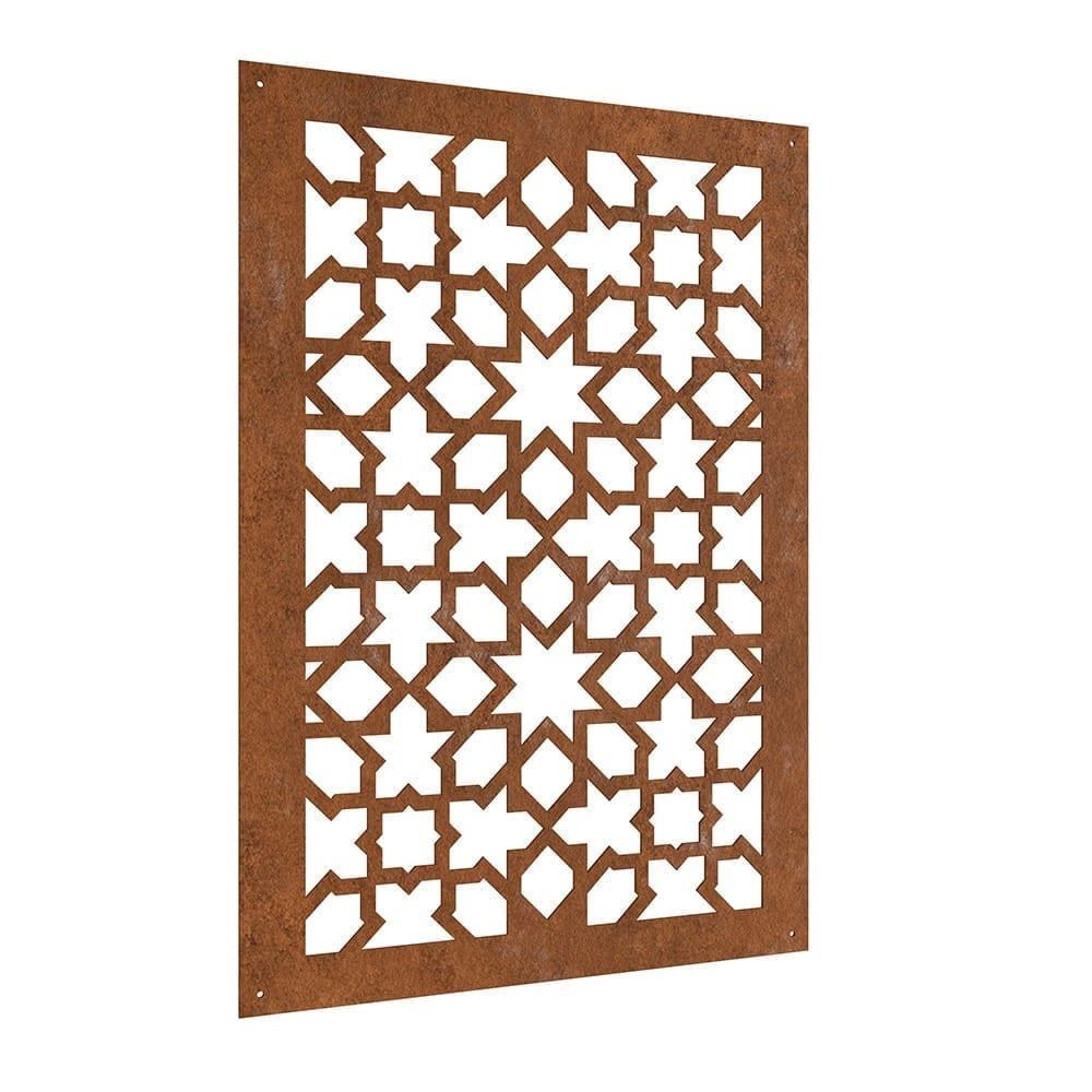 Marrakech Corten Steel Trellis Panel – 620mm x 895mm – Garden Arches, Trellises, Arbors & Pergolas – Stark & Greensmith