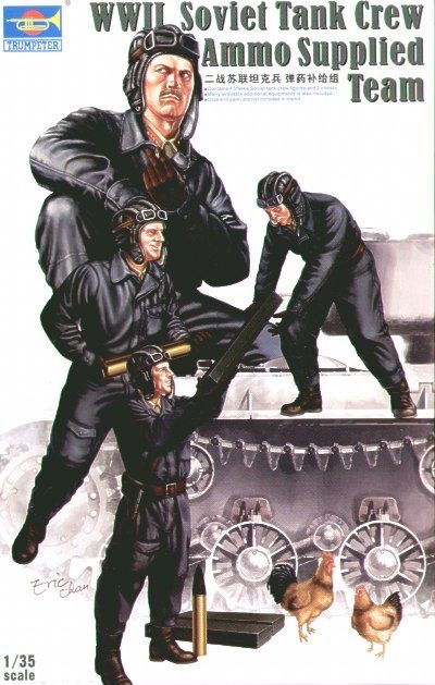 Trumpeter 1/35 Soviet Tank Ammunition Crew (4 Figs) – # 00411 – Model Hobbies