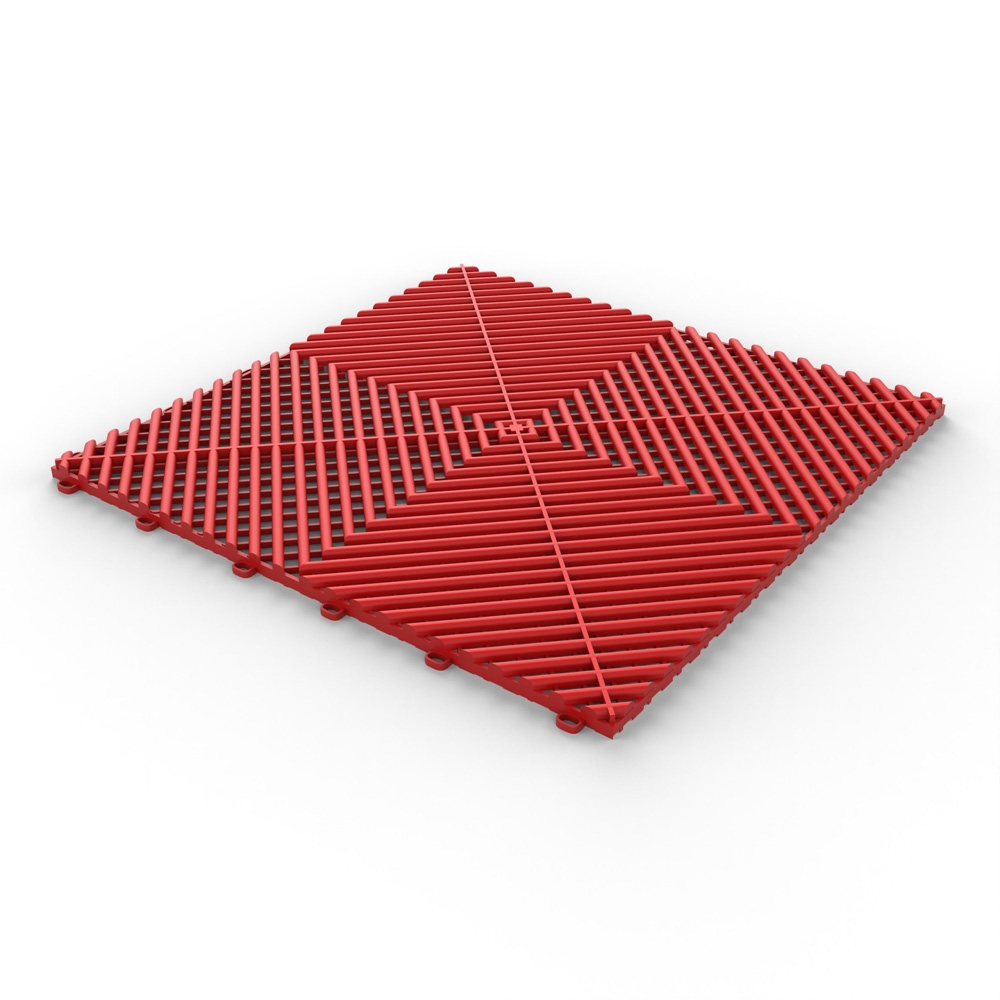 Tuff Tile Red Interlocking Garage Floor Tile 40cm x 40cm – Blok 51