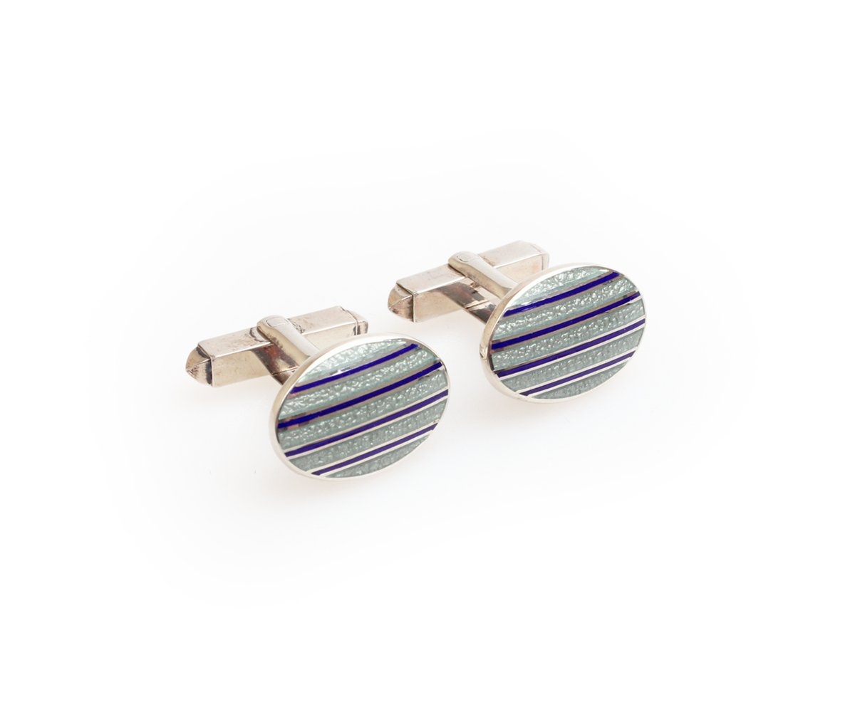 Robert Old Mens Turquoise Stripe Sterling Silver Cufflinks – Robert Old & Co