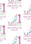 Typographic No 1 Mum Mother S Day Wrapping Paper