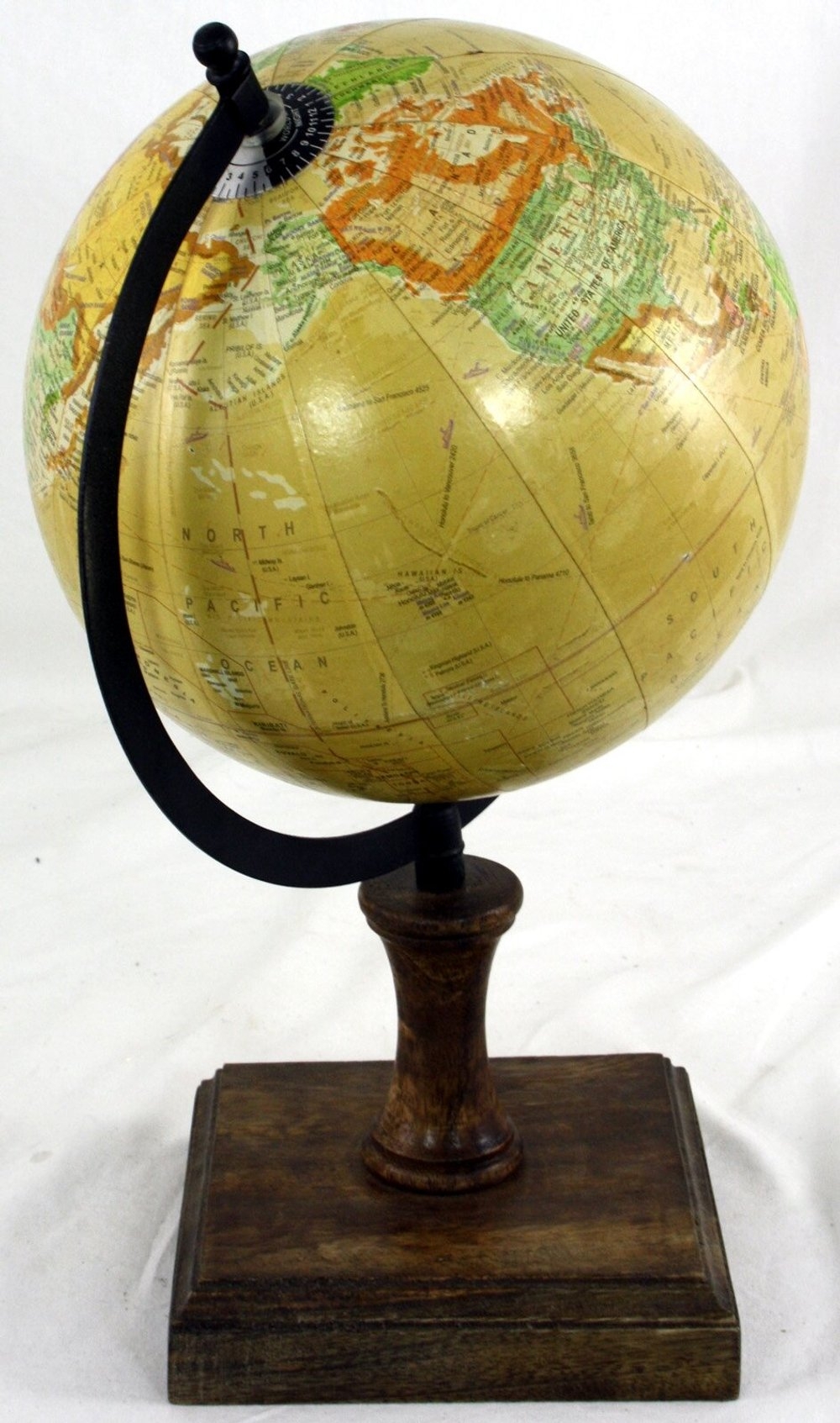 8 Inch Decorative Globe On Wooden Stand