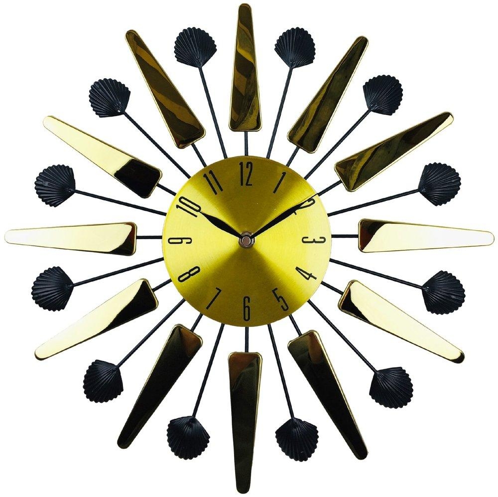 Gold Mirrored Effect Wall Clock 39cm