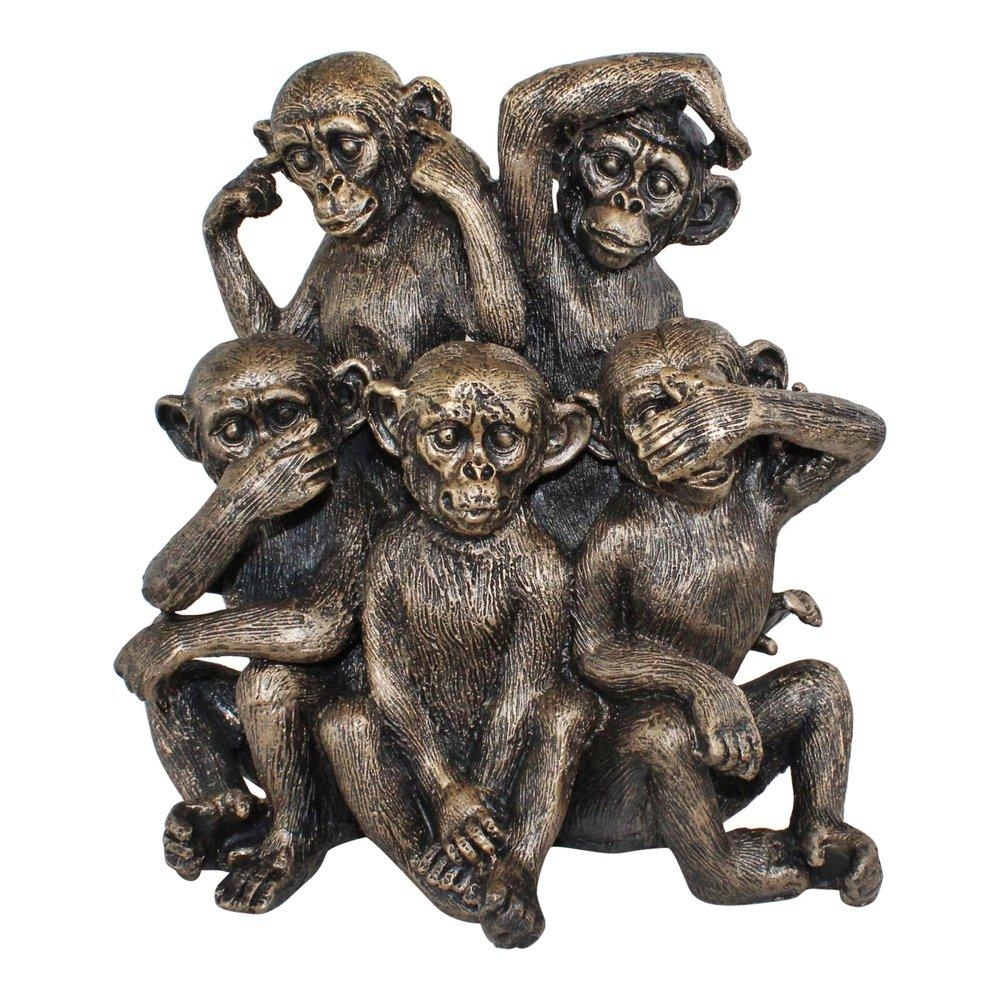 Five Monkeys Ornament