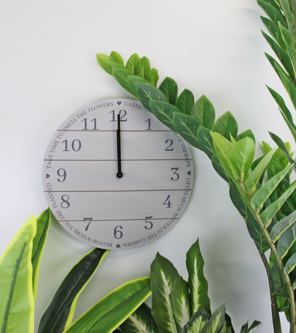 Potting Shed Clock in Sage Green