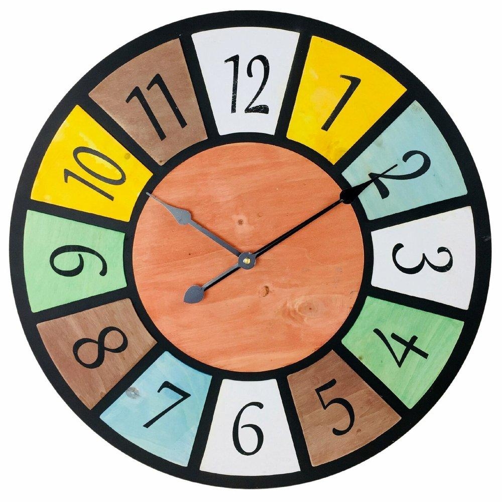 Multi Coloured Wall Clock 58cm