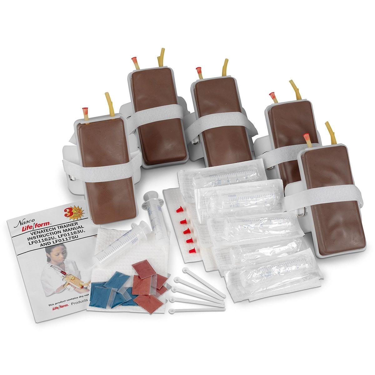 Venatech IV Trainer – pack of 5 – dark – IV Arms Injection & Venepuncture – Medical Teaching Equipment – Simulaids