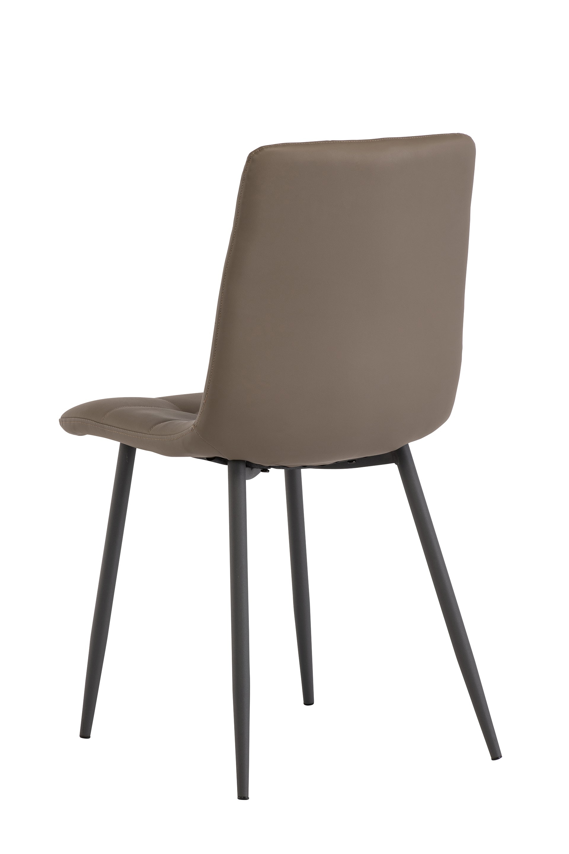 Vito Pu Dining Chair (Pairs), Light Taupe/Black Leg – Lc Living