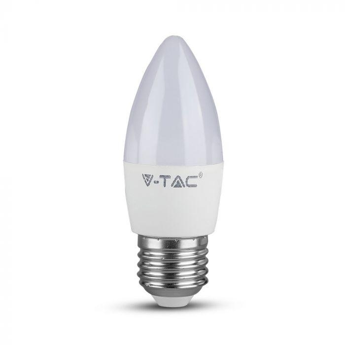 V-Tac 5.5W LED Candle E27 3K Dimmable – LED Bulb – LED Made Easy Shop