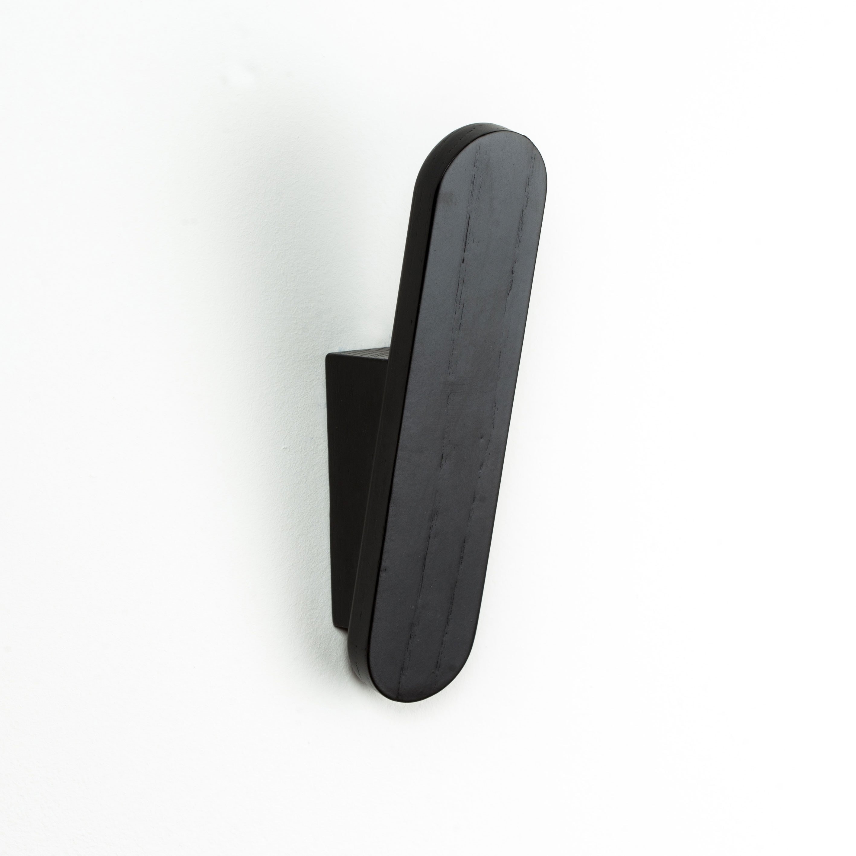 Wall Hooks – Hardwood – Black / Brown – 145mm x 35mm x 53mm – The Hairpin Leg Company