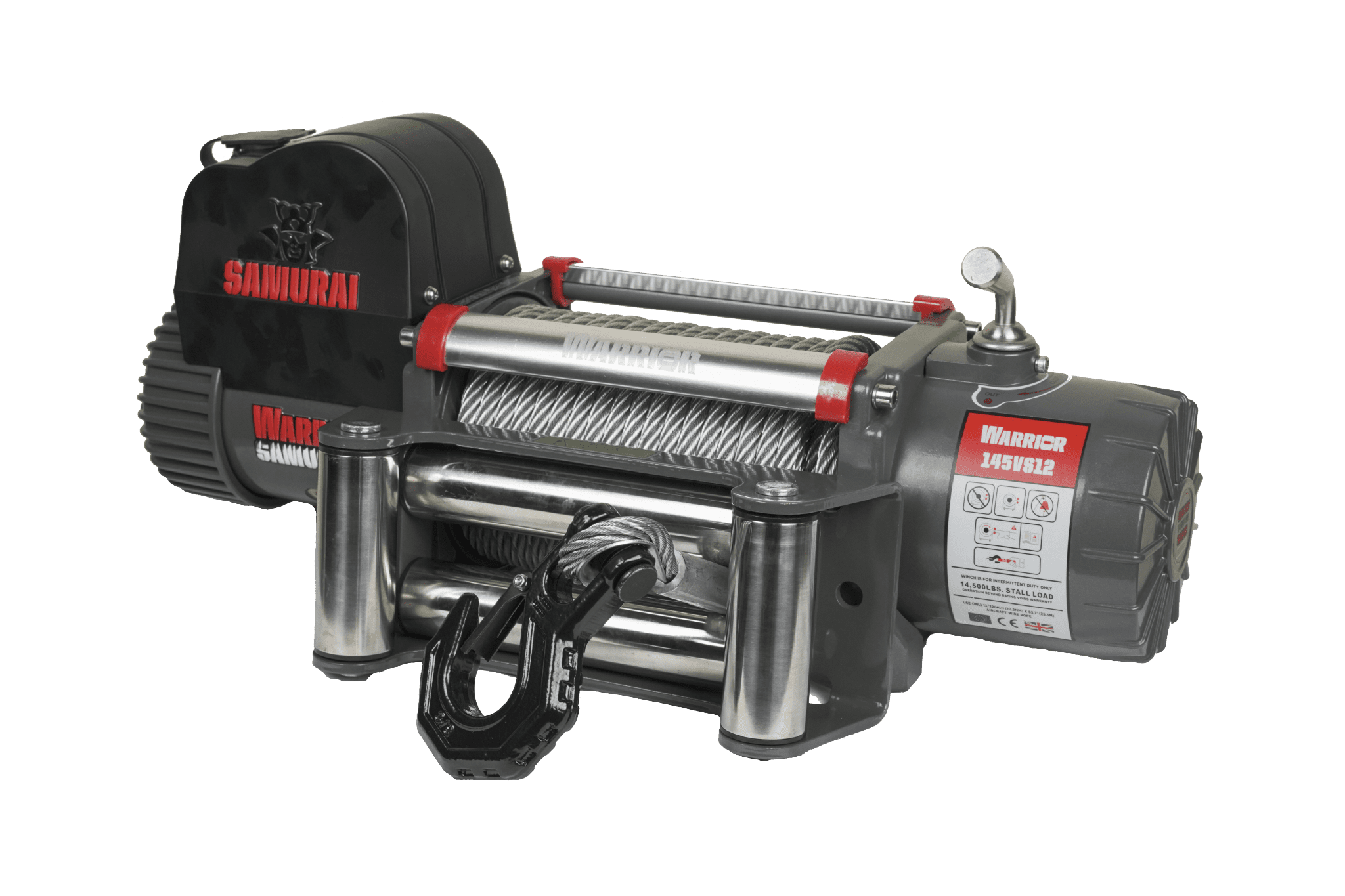 Warrior Samurai 14500 V2 12V Electric Winch with Steel Cable – High Quality – PPE – Taft Safety Store