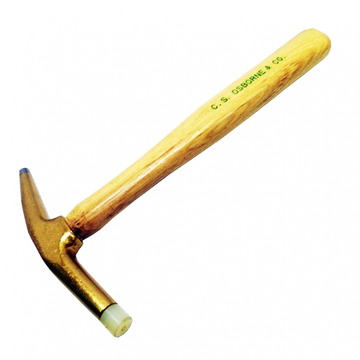 C.S. Osborne – 6oz Bronze Magnetic Nylon Tip Hammer – Brown Colour – Textile Tools & Accessories