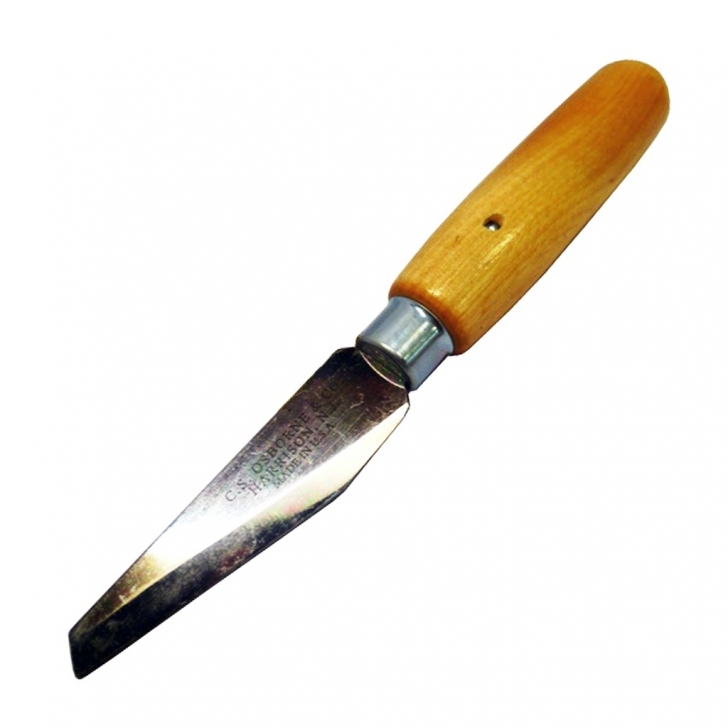 C.S. Osborne – No. 479 Bevel Edge Skiving Knife – Brown Colour – Textile Tools & Accessories