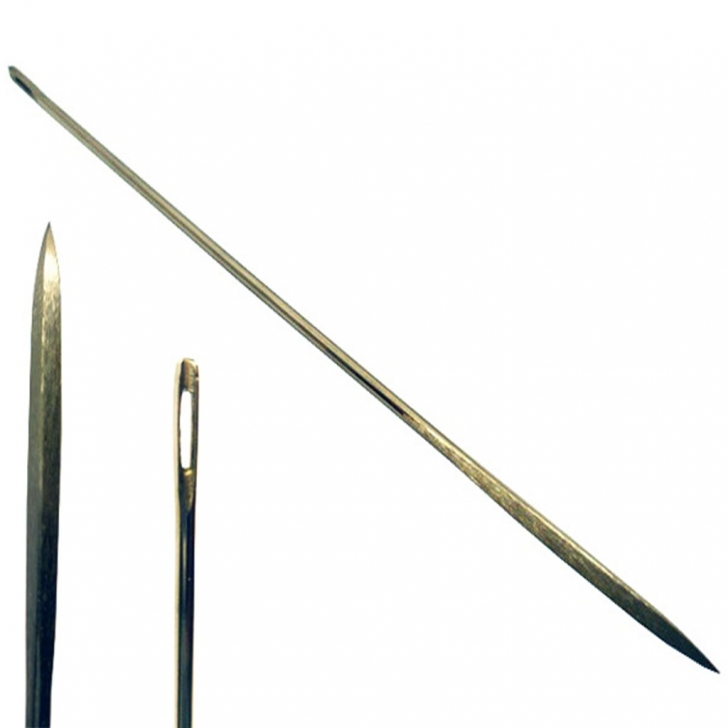 C.S. Osborne –  No. 556 Single Point Straight Leather Needles ÛÒ Heavy Gauge – 10″ (12 gauge) – Silver Colour – Textile Tools & Accessories