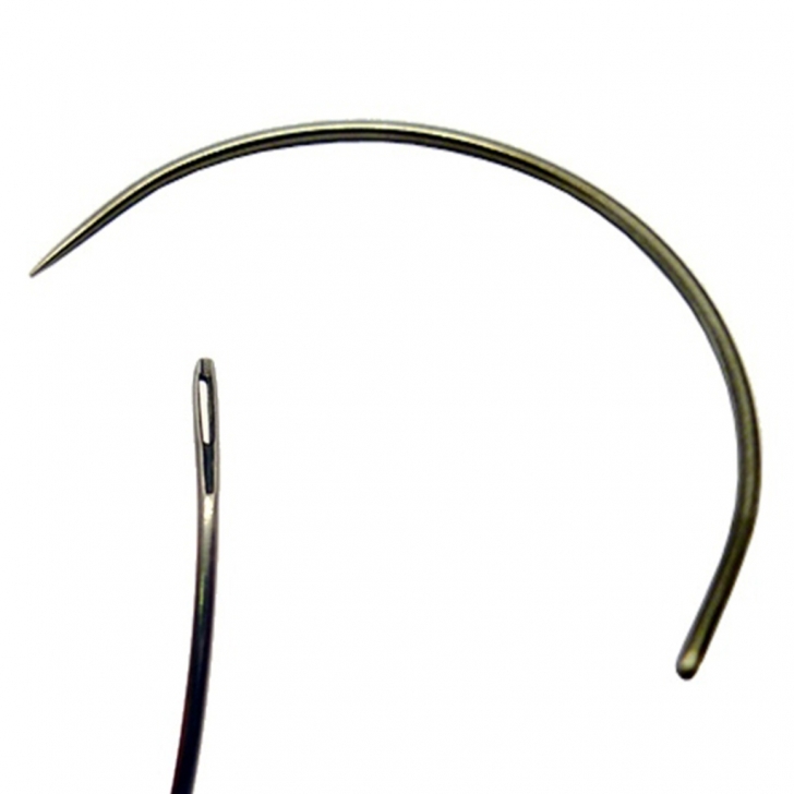 C.S. Osborne –  No. 513 Light Curved Cord Needles (12’s) – 2.5″ (19 Gauge) – Silver Colour – Textile Tools & Accessories