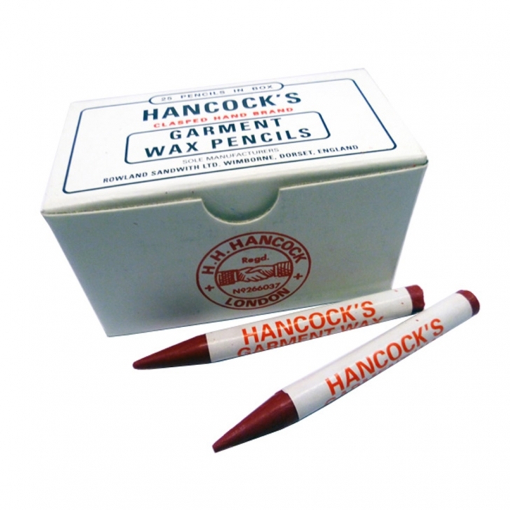 H.H Hancock – Hancocks Garment Marking Wax Pencils (25’s) – Red – Red Colour – Textile Tools & Accessories