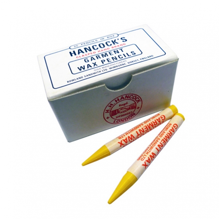 H.H Hancock – Hancocks Garment Marking Wax Pencils (25’s) – Yellow – Yellow Colour – Textile Tools & Accessories
