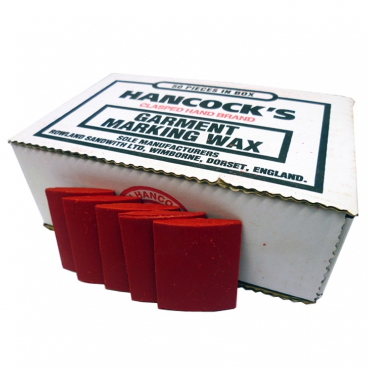 H.H Hancock – Hancocks Garment Marking Wax / Tailors Wax (50’s) – Red – Red Colour – Textile Tools & Accessories