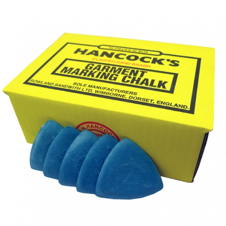H.H Hancock – Hancocks Blue Tailors Marking Chalk 12 / 25 / 50 – 50 – Blue Colour – Textile Tools & Accessories