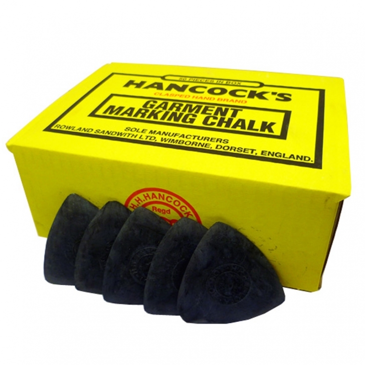 H.H Hancock – Hancocks Black Tailors Marking Chalk 12 / 25 / 50 – 50 – Black Colour – Textile Tools & Accessories