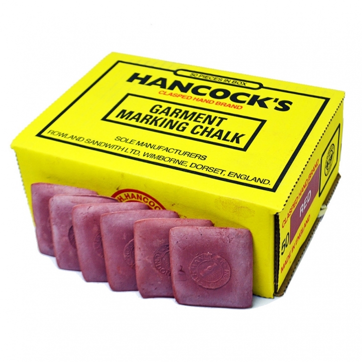 H.H Hancock – Hancocks Red  Garment Marking Chalk (Squares) – Red Colour – Textile Tools & Accessories