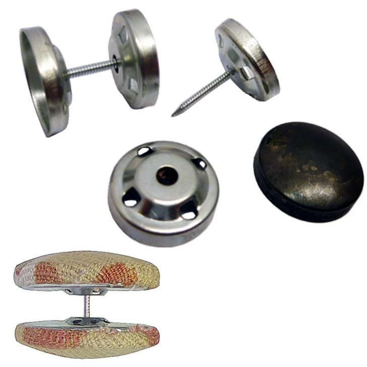 H.Webber – Double Pivot Buttons – 40 – Silver Colour – Textile Tools & Accessories
