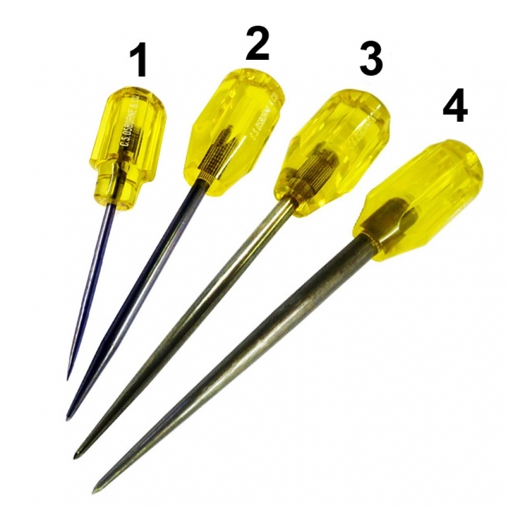C.S. Osborne –  No. 4 Heavy Duty Scratch Awl – 2 – Yellow Colour – Textile Tools & Accessories