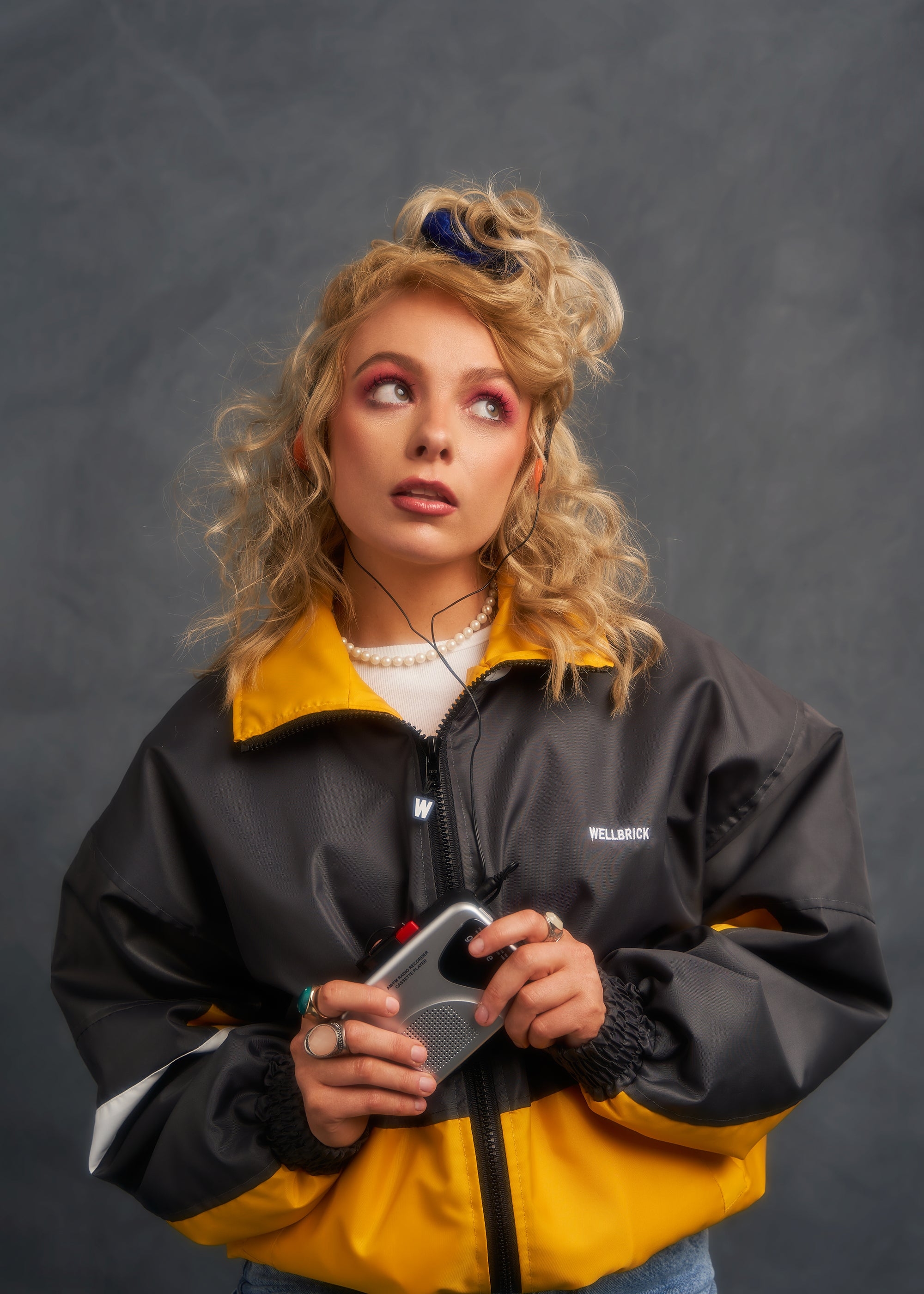 Retro Festival Jacket – Yellow and Grey M – WellBrick