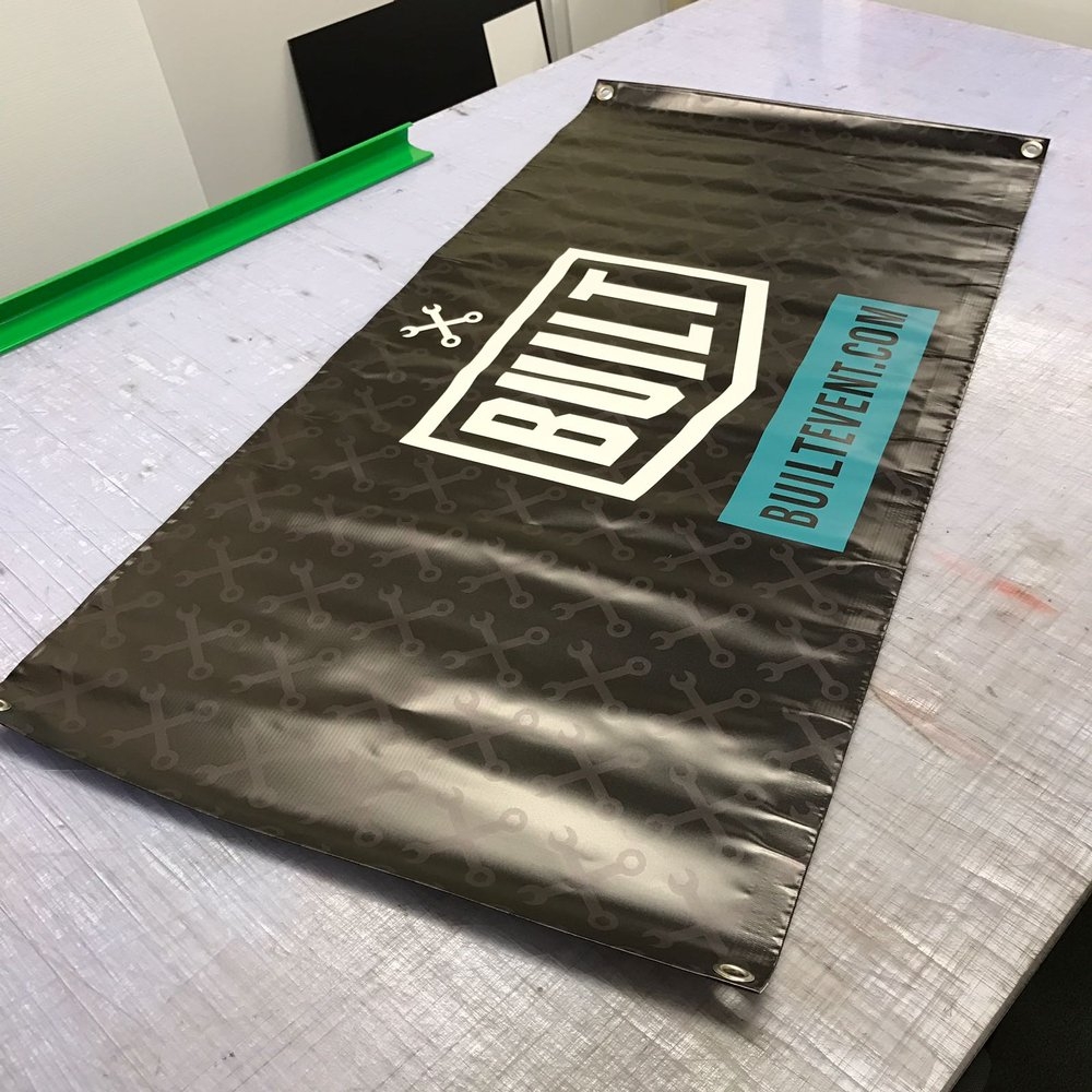 Built Vinyl Workshop Banner With Built Logo – Blok 51