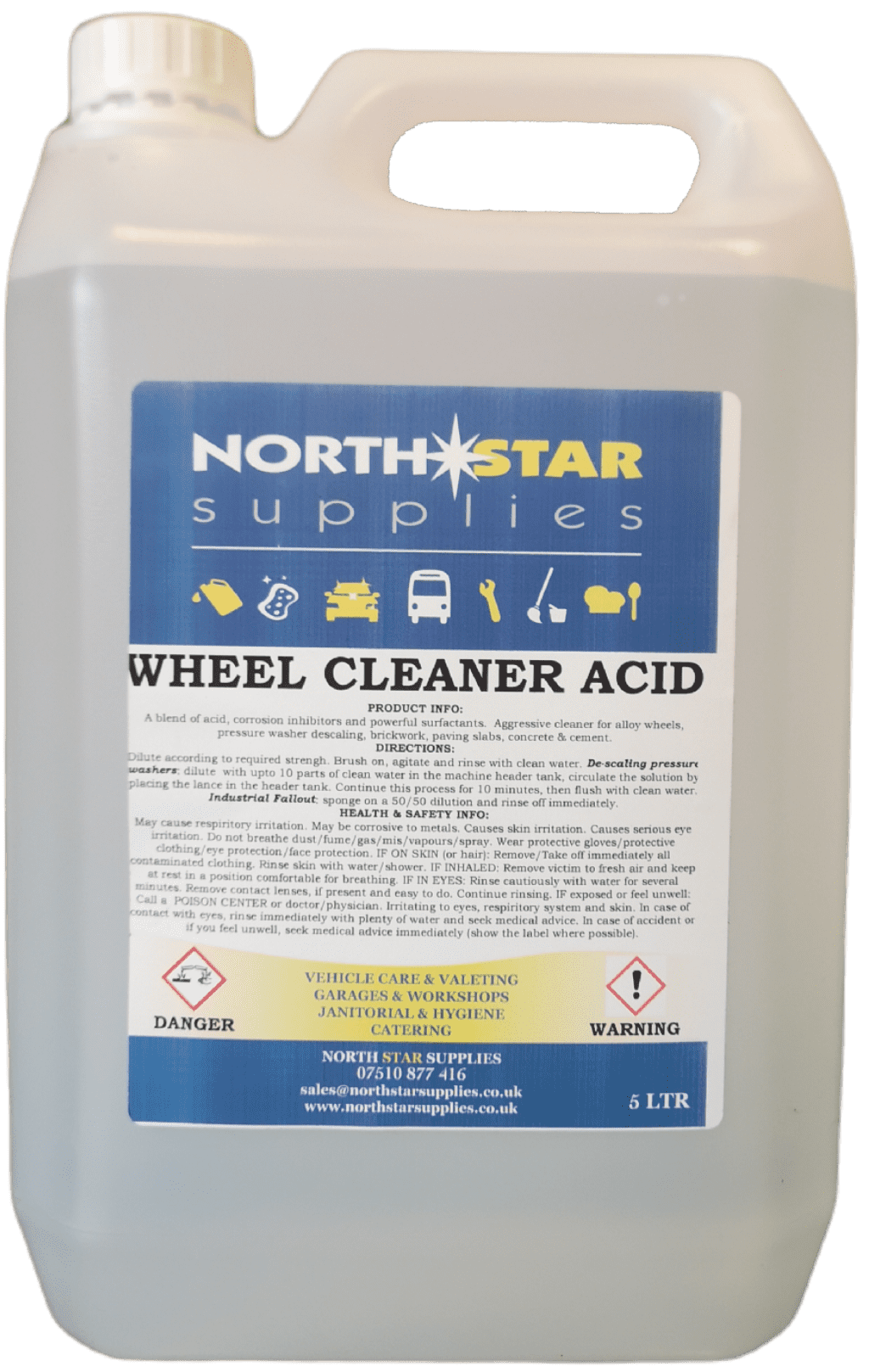 Wheel Cleaner (36% Hydrochloric Acid) – North Star Supplies – 5 Ltr – North Star Supplies
