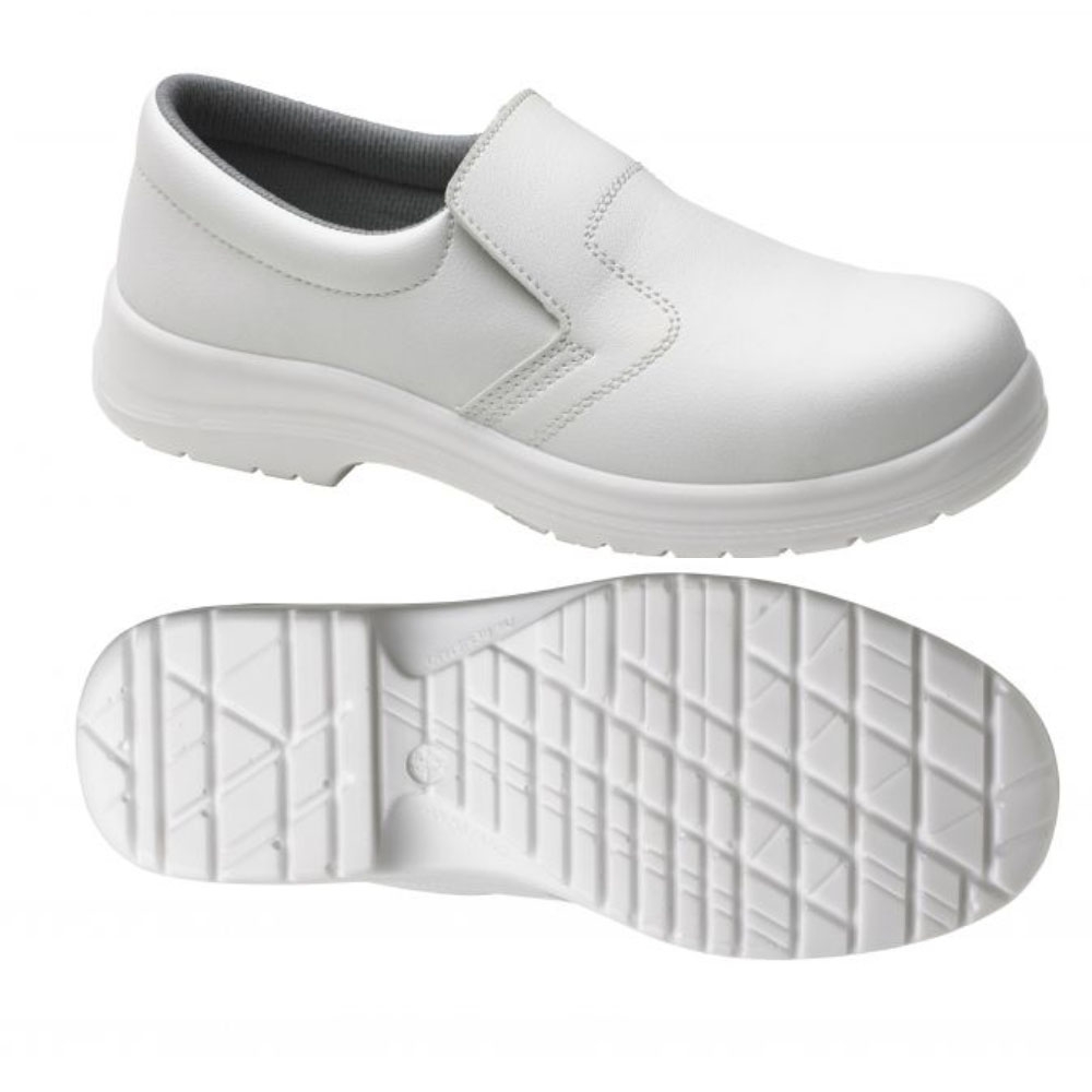 Food-X White Anti-bacterial Slip On Shoes – Work Safety Protective Equipment – Supreme TTF – Regus Supply