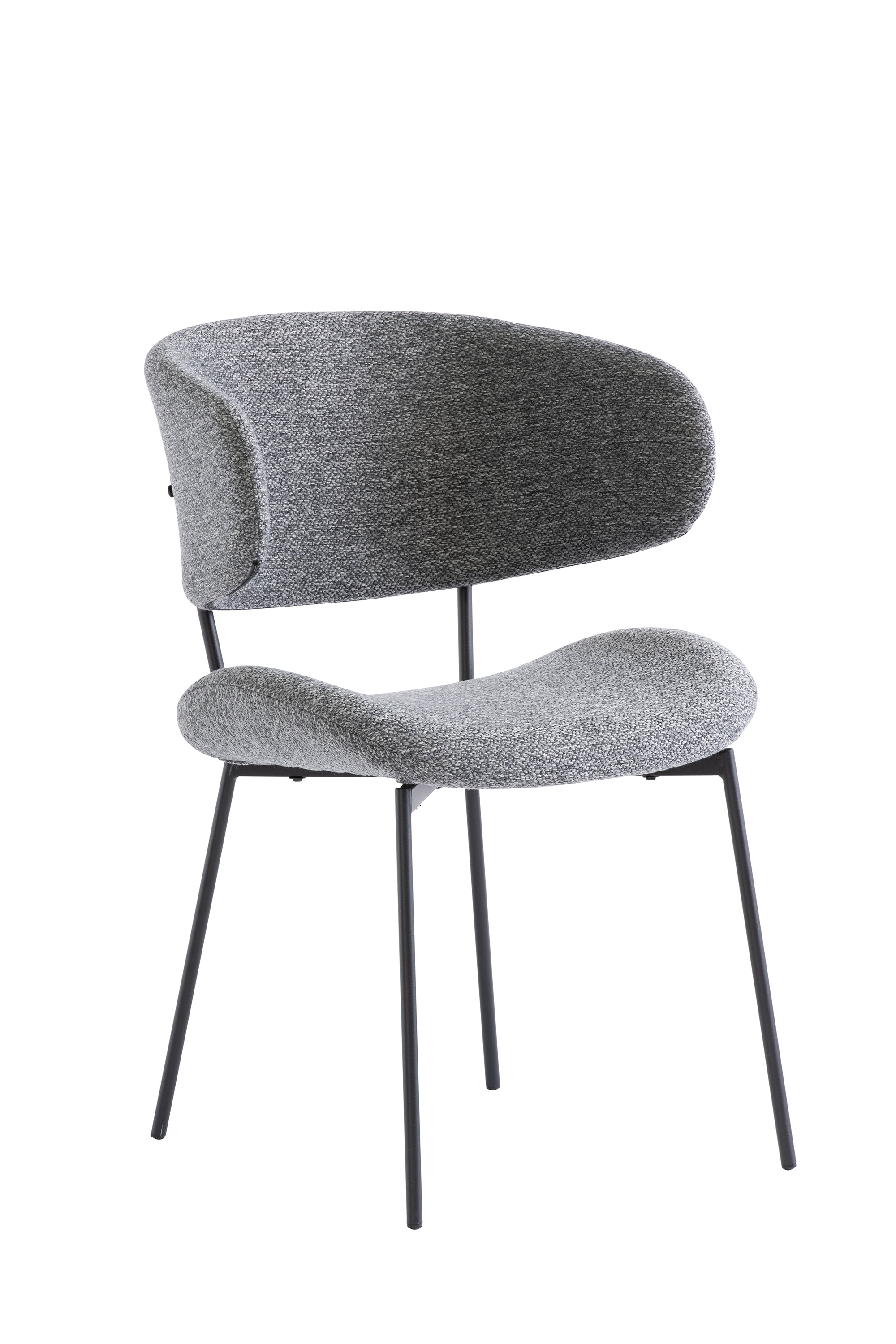 Willow Fabric Dining Chair (Pairs), Dark Grey – Lc Living