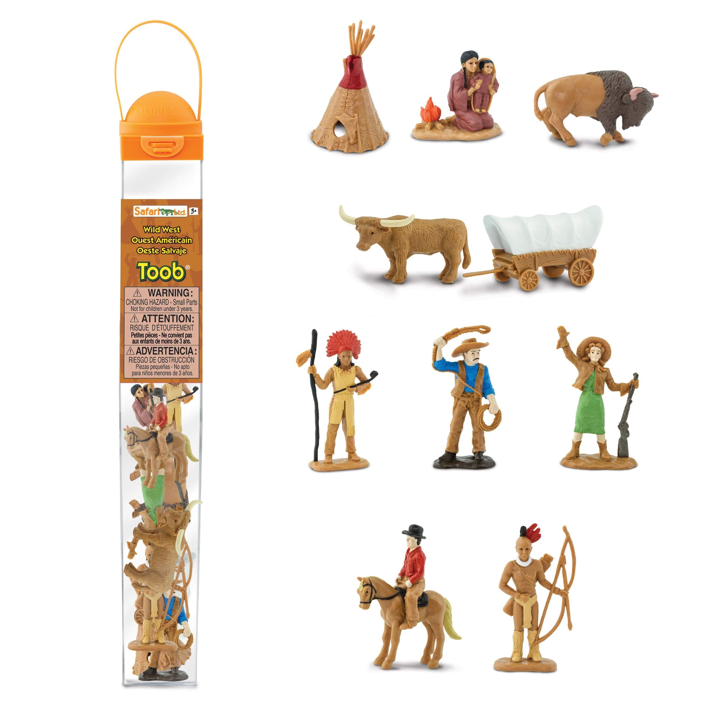 Safari Toob – Wild West (11pcs) – Children’s Learning & Vocational Sensory Toys For Children Aged 0-8 Years – Summer Toys/ Outdoor Toys