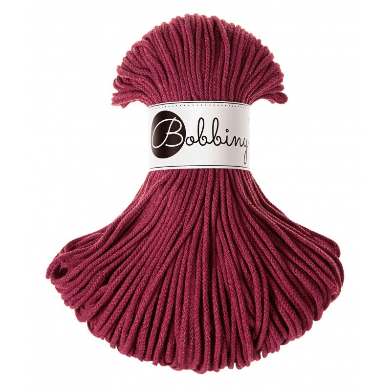 Bobbiny Corde Macramé Tressée Junior 3mm (Wine Red) 100m