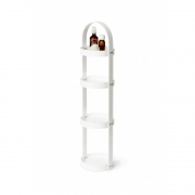Wireworks Round Caddy 4 Tray Mezza in White Gloss