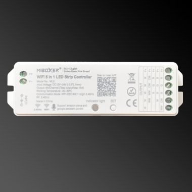 Mi-Light Wifi 5 in 1 RGB+CCT Controller (WL5) – 12V Lights – Suitable For Horseboxes, Caravans & Boats – Aten Lighting