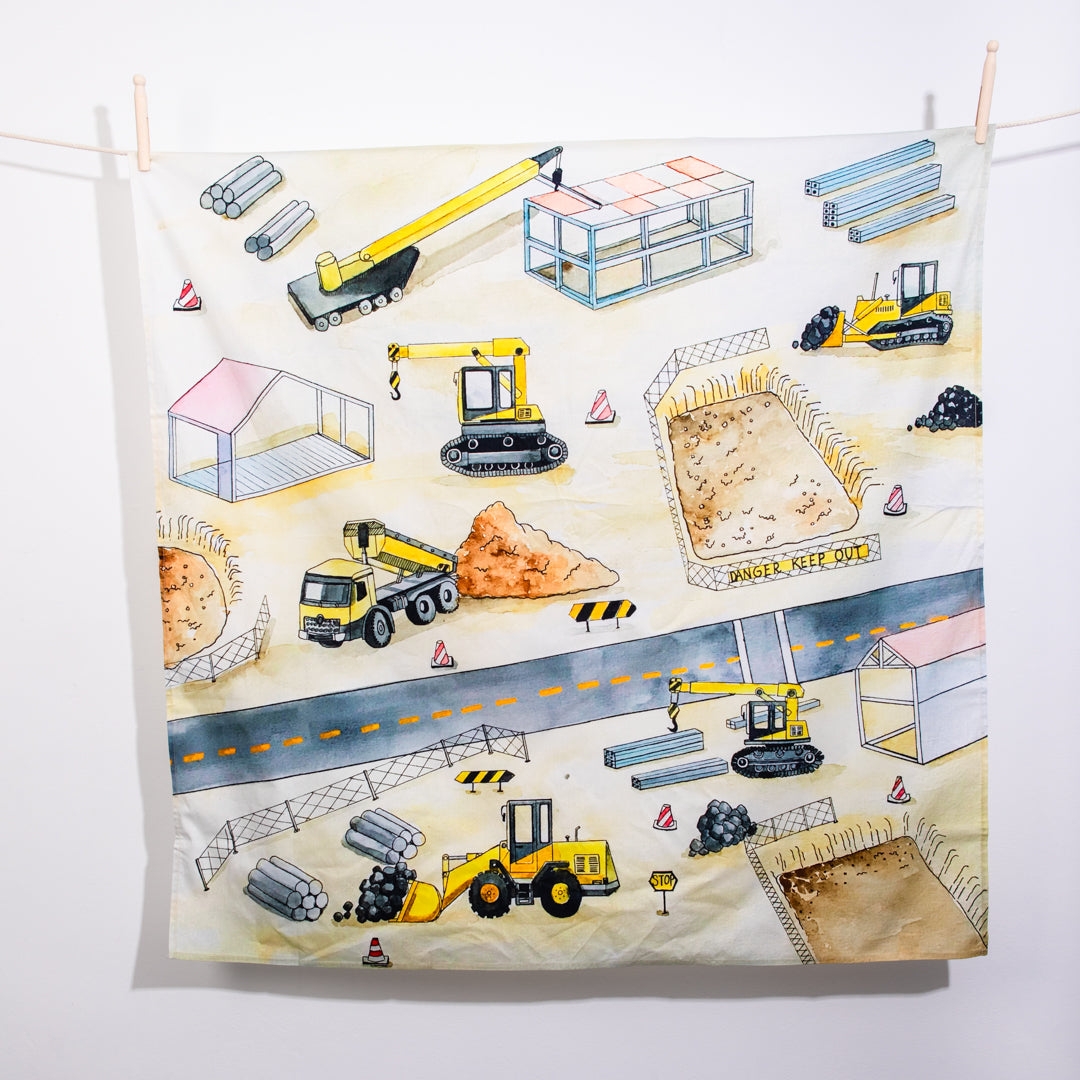 WonderCloths Organic Cotton Scenery -At the building site – Children’s Learning & Vocational Sensory Toys For Children Aged 0-8 Years – Summer Toys/