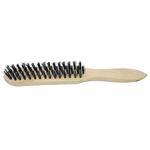 Wooden Handle Scratch Brush – 3 – Steel – Just The Job Supplies
