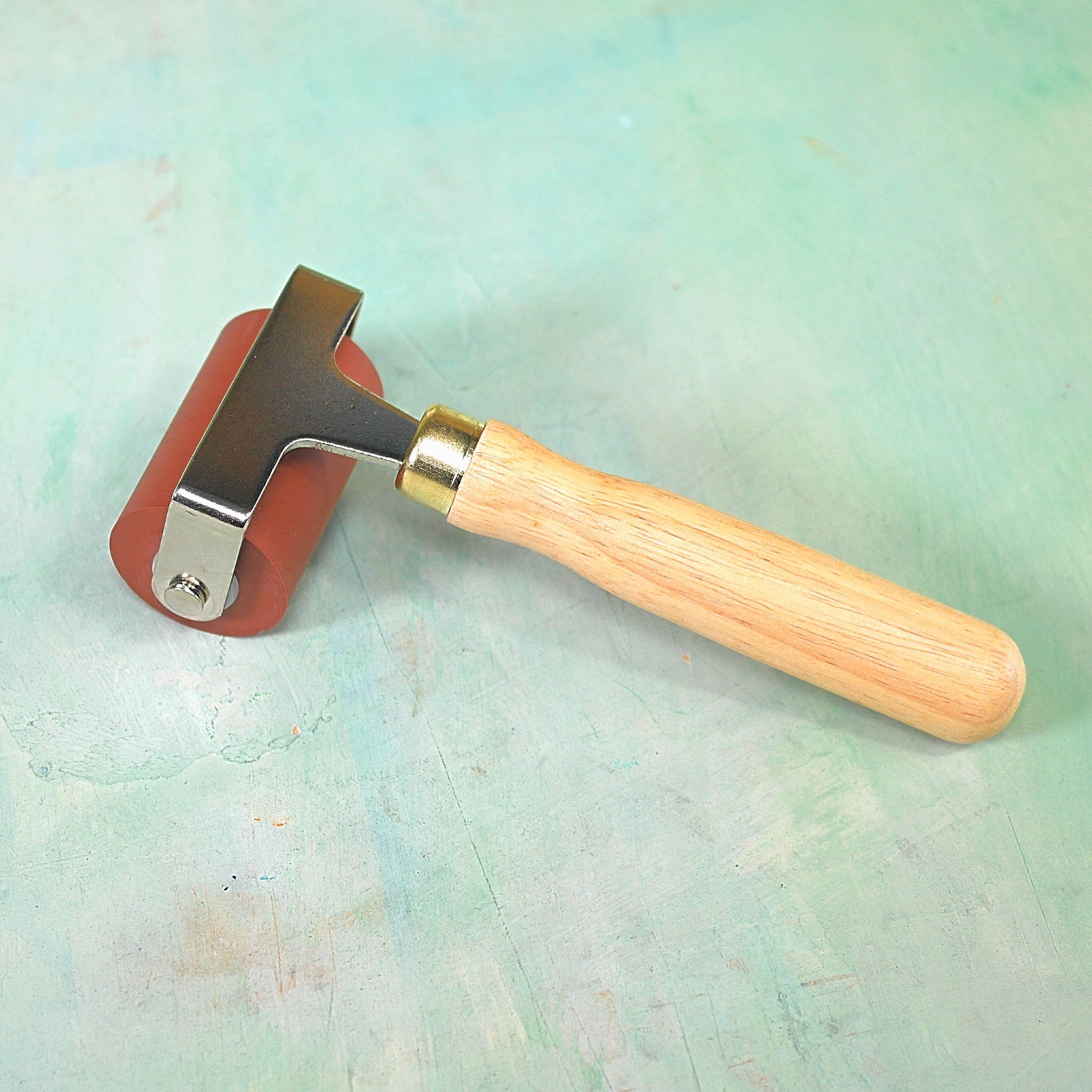 Wooden handle brayer, large – Clever Hands