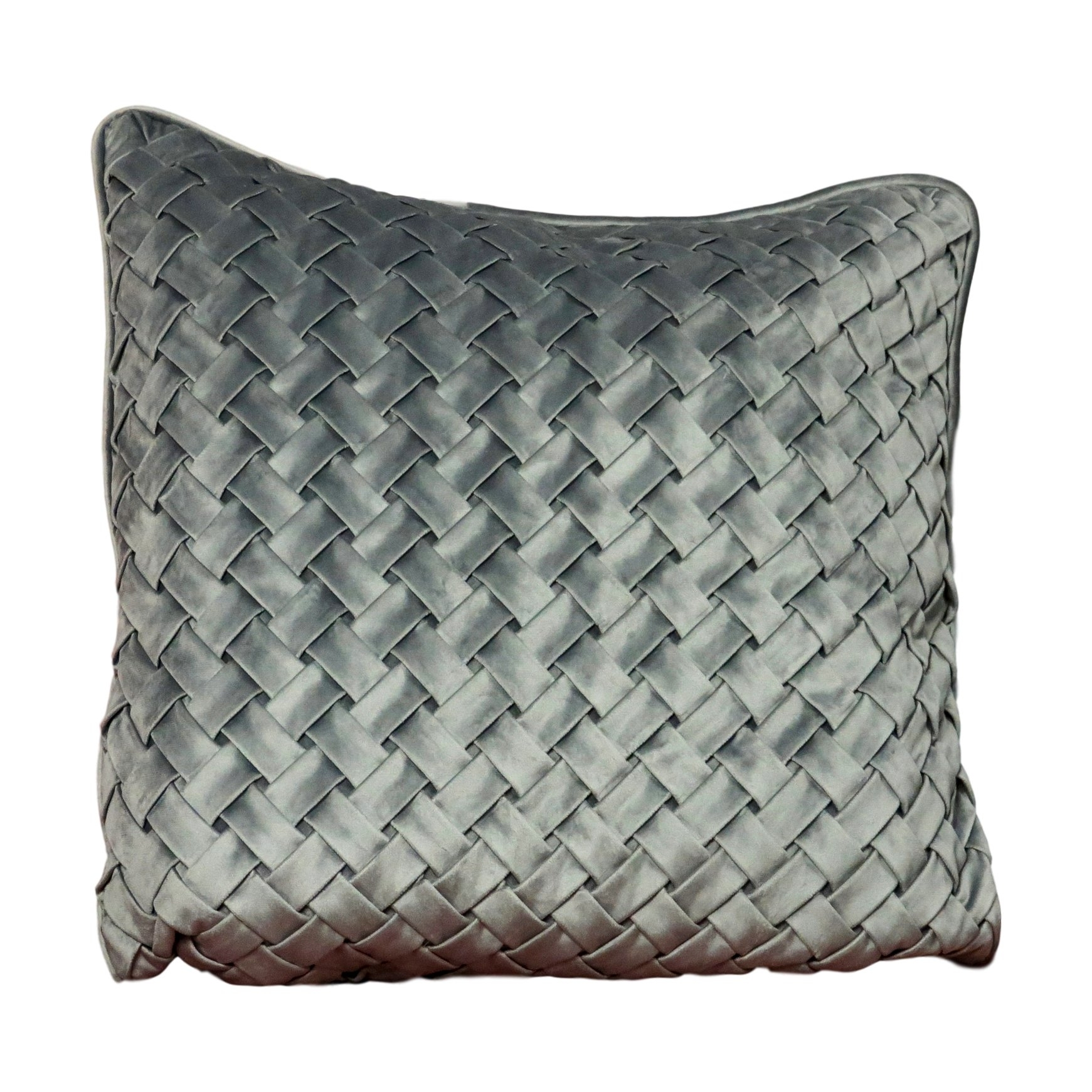 Woven Grey Velvet Cushion Cover by Native Home & Lifestyle – Furniture & Homeware – The Luxe Home