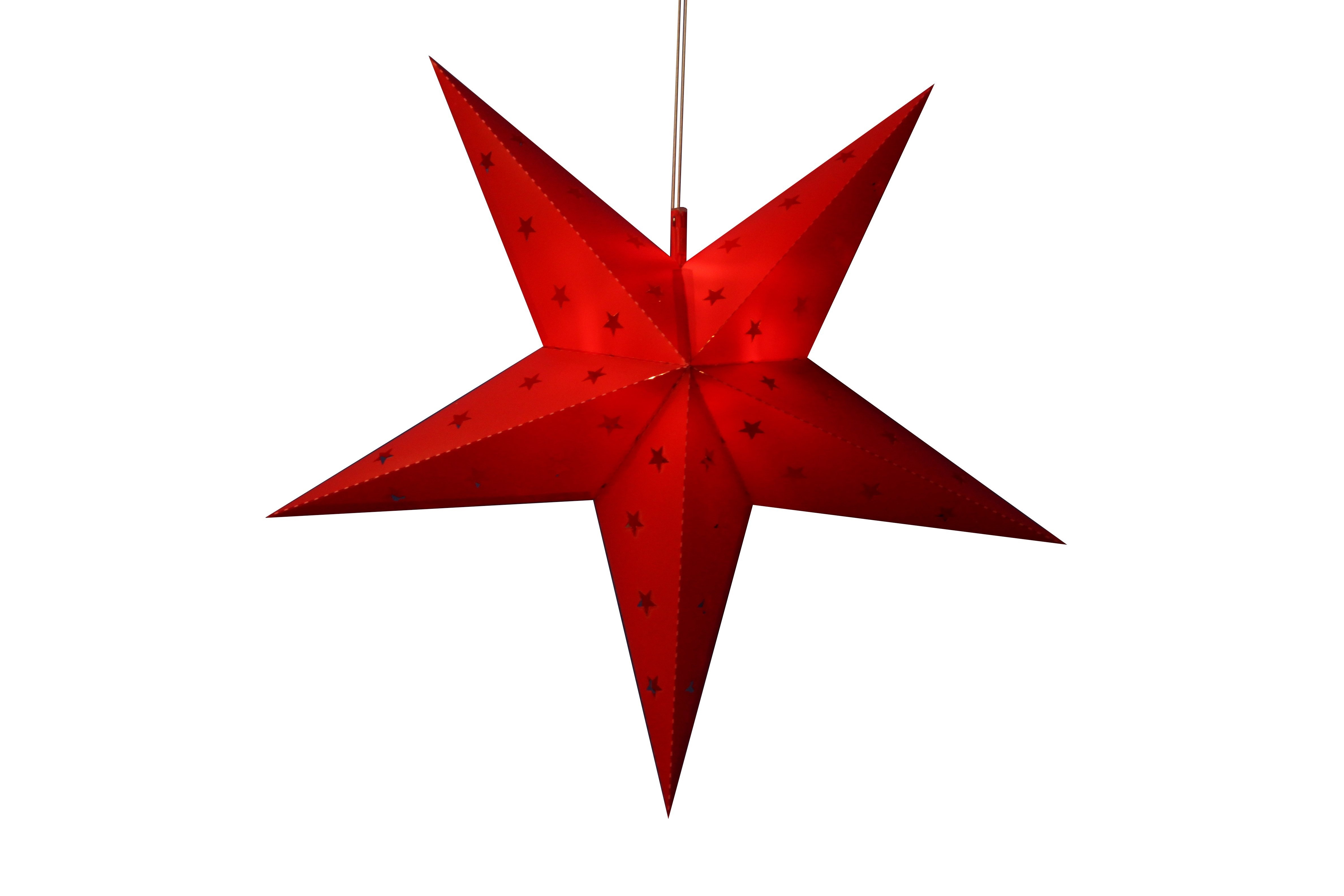 Jingles Hanging Red Star with LEDs 60cm