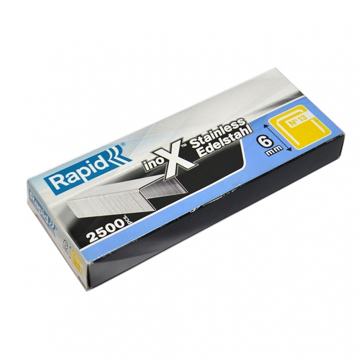 Rapid –  13 Series Stainless Steel Staples Fine-Line 6 – 8mm – 6mm – Silver Colour – Textile Tools & Accessories