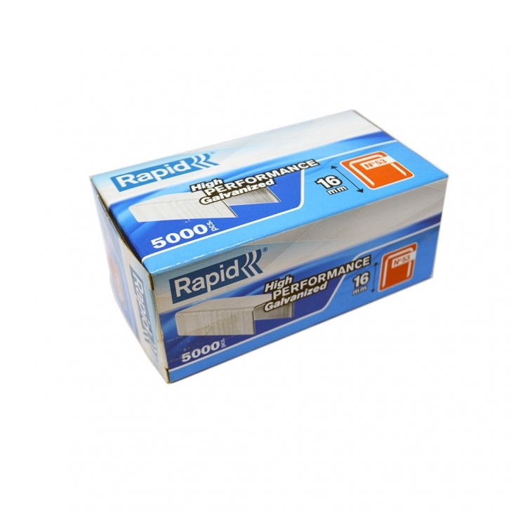 Rapid –  53 Series Staples (Galvanized Steel) – 16mm – Silver Colour – Textile Tools & Accessories