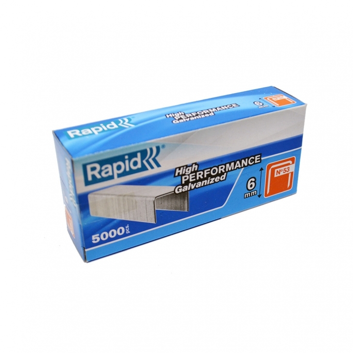 Rapid –  53 Series Staples (Galvanized Steel) – 6mm – Silver Colour – Textile Tools & Accessories